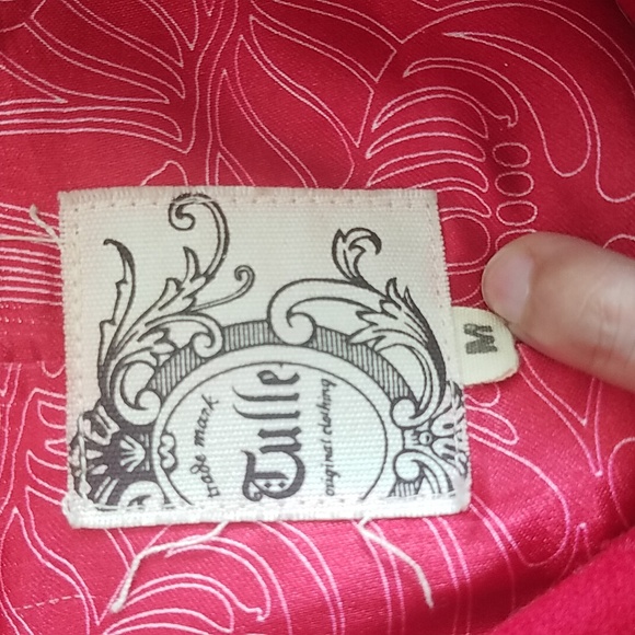 EUC Tulle lipstick red wool blend coat M - Picture 2 of 9